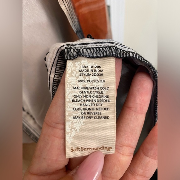 Women’s Soft Surroundings Ainsley Multicolor Kimono L/XL Robe Nightwear Comfy - Picture 4 of 8